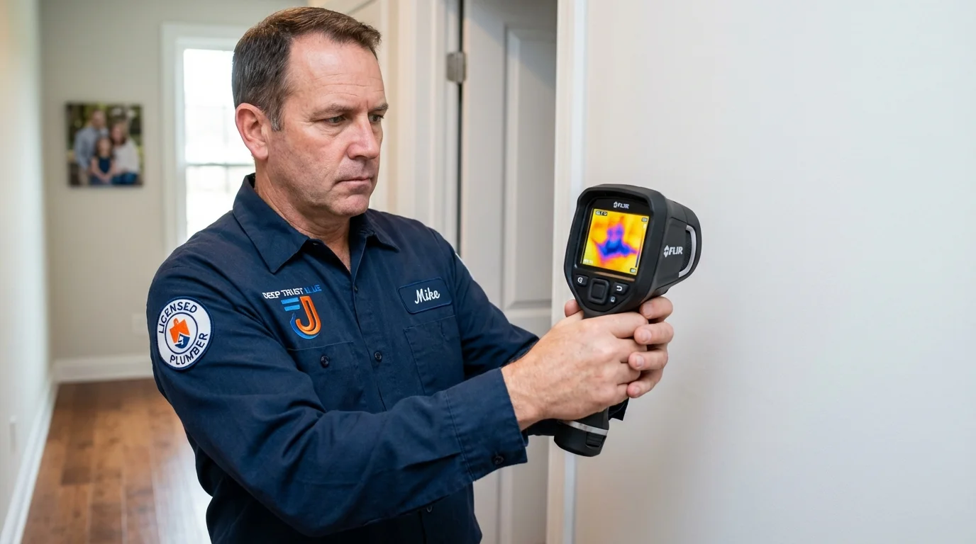 Thermal imaging leak detection by Johns Plumbing LLC in Gilcrest